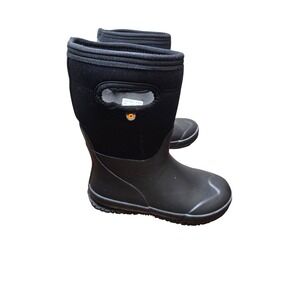 Bogs Youth Size 4 Waterproof Black Neoprene & Rubber Insulated Winter Rain Boots